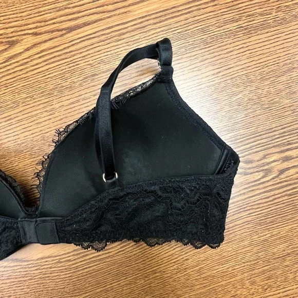 Victoria’s Secret Dream Angels Padded Lined No Wire Black Lace Bra 36B - Picture 4 of 8